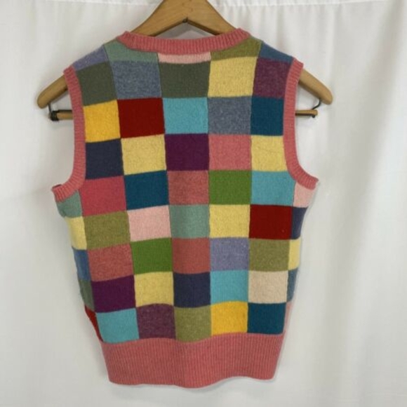 Vintage Ralph Lauren Lamb’s Wool Color Block Vest - Picture 5 of 5
